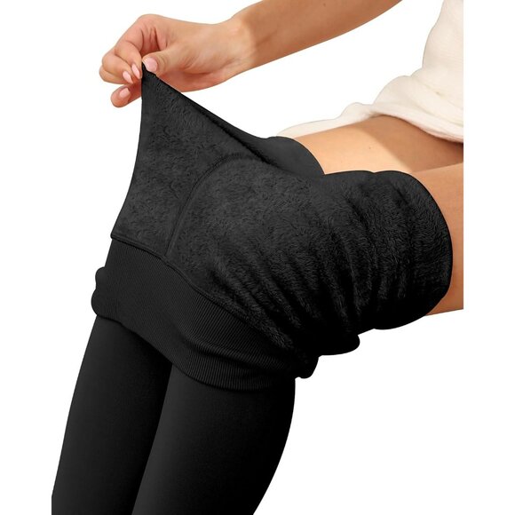 Winter Warm Fleece black Navy Grey Leggings Women Thick Thermal Velvet Tights - Picture 3 of 6